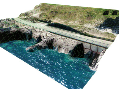 chroma 3d rendering of terrain